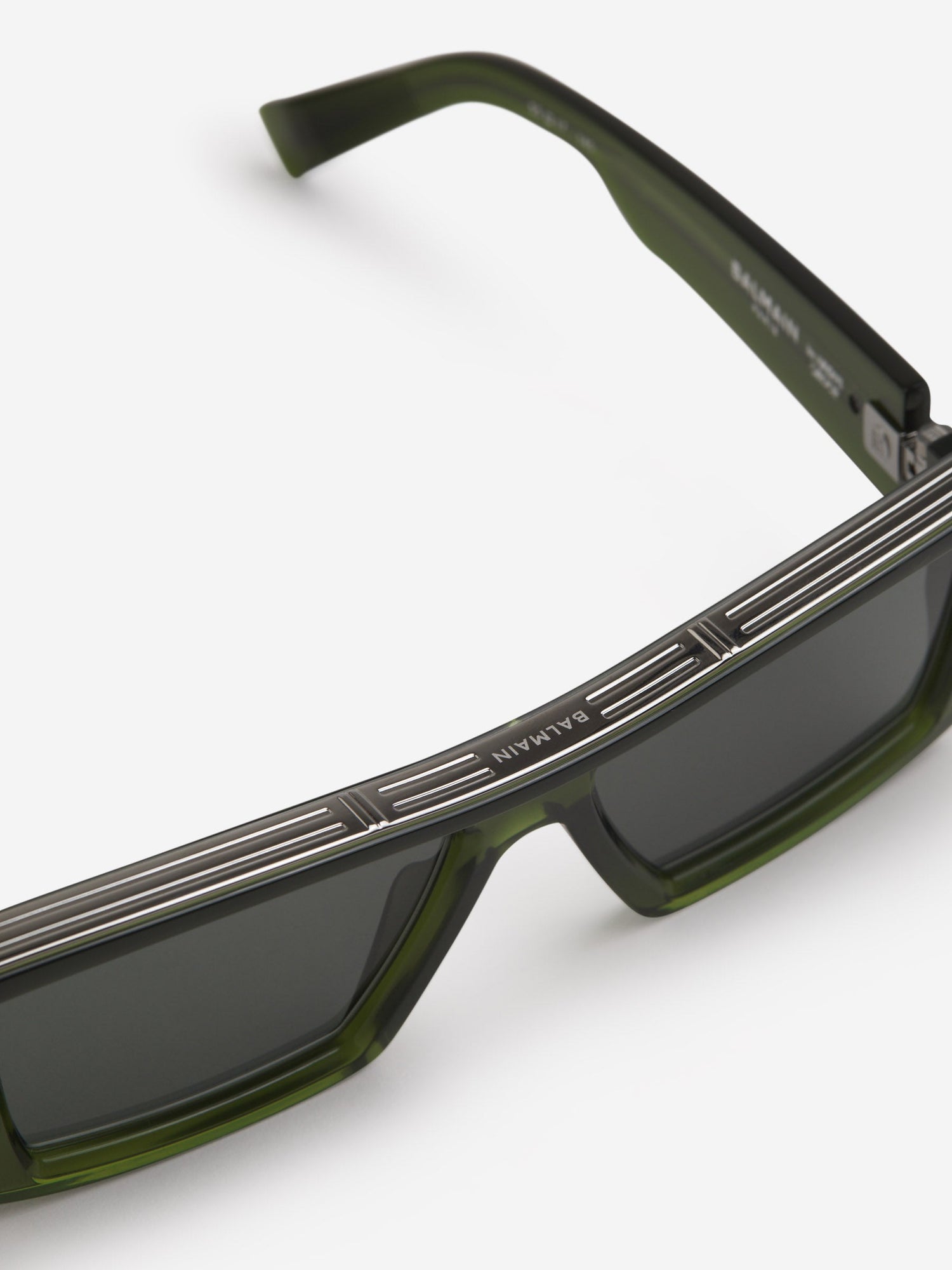 Outlet online Balmain Hombre Gafas De Sol Rectangulares color Verde Claro sku 614-002385 01 - Foto 4