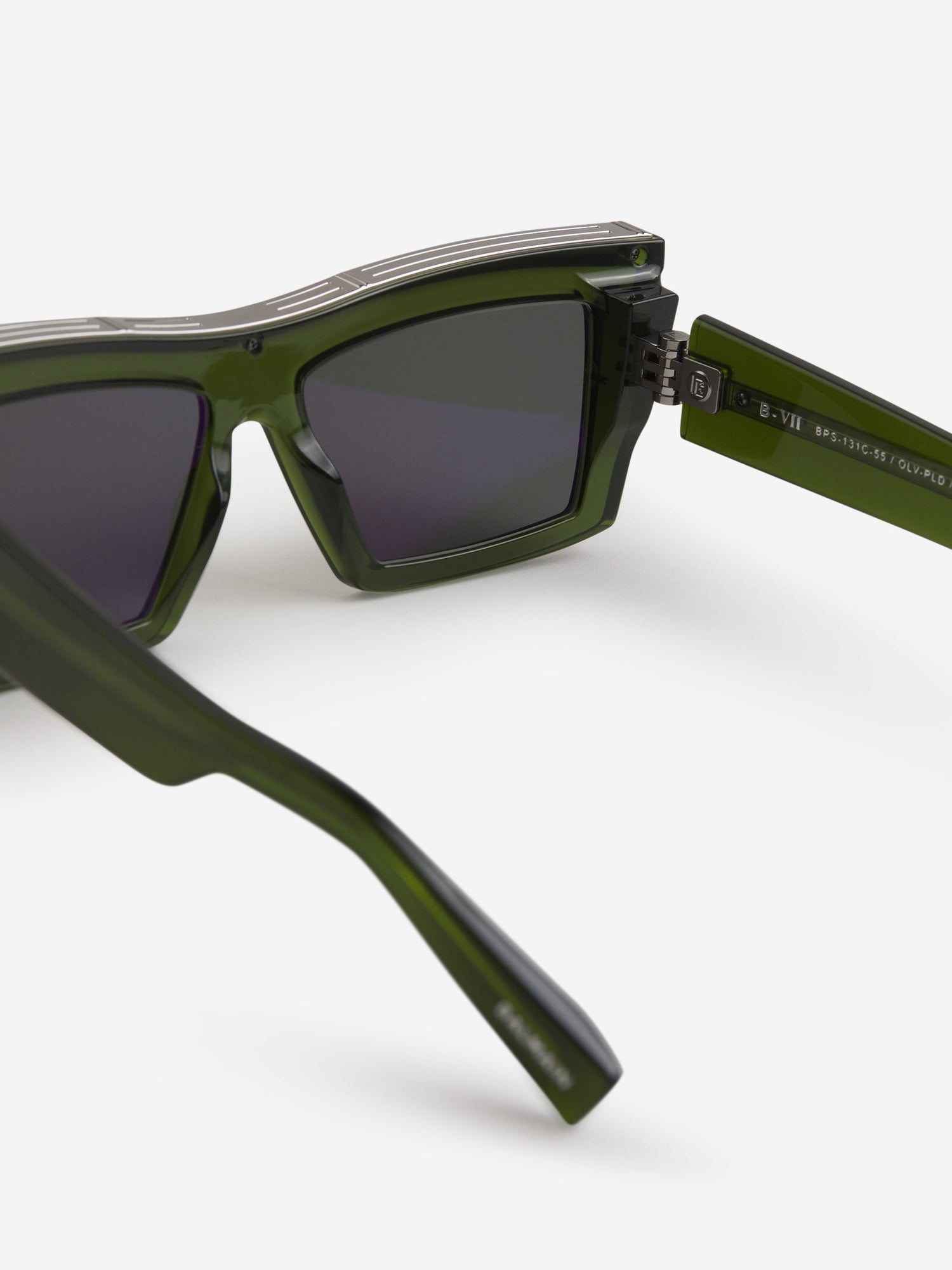 Outlet online Balmain Hombre Gafas De Sol Rectangulares color Verde Claro sku 614-002385 01 - Foto 5