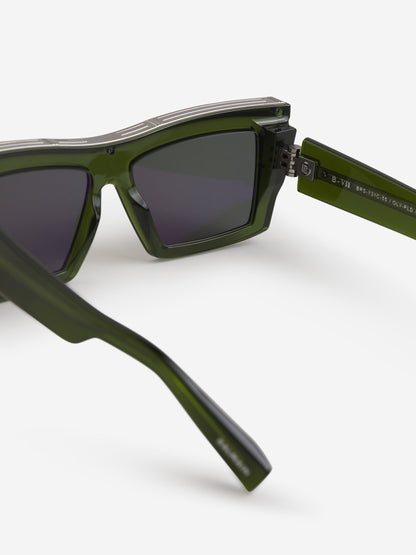Outlet online Balmain Hombre Gafas De Sol Rectangulares color Verde Claro sku 614-002385 01 - Foto 5