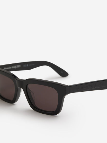 Outlet online Alexander McQueen Hombre Gafas de Sol Rectangulares color Marron sku 614-002422 02 - Foto 3