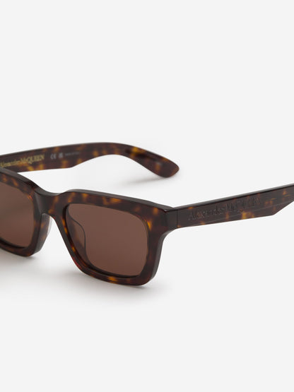 Outlet online Alexander McQueen Hombre Gafas de Sol Rectangulares color Marron sku 614-002422 02 - Foto 7