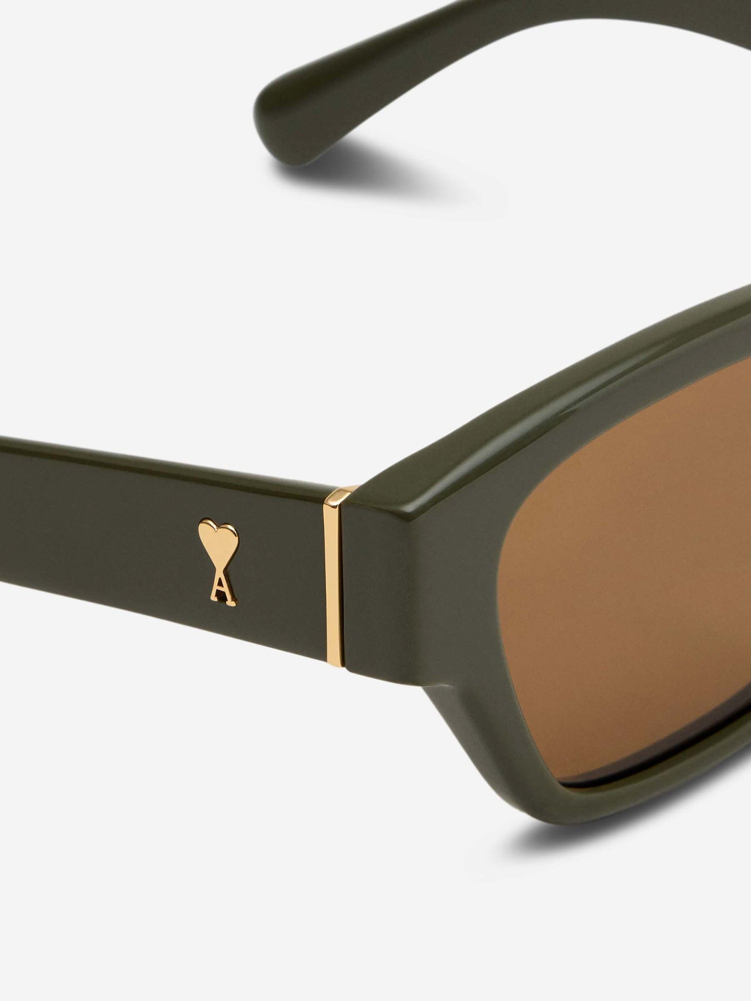 Outlet online Ami Paris Hombre Gafas de Sol Rectangulares color Verde Militar sku 614-003034 03 - Foto 4