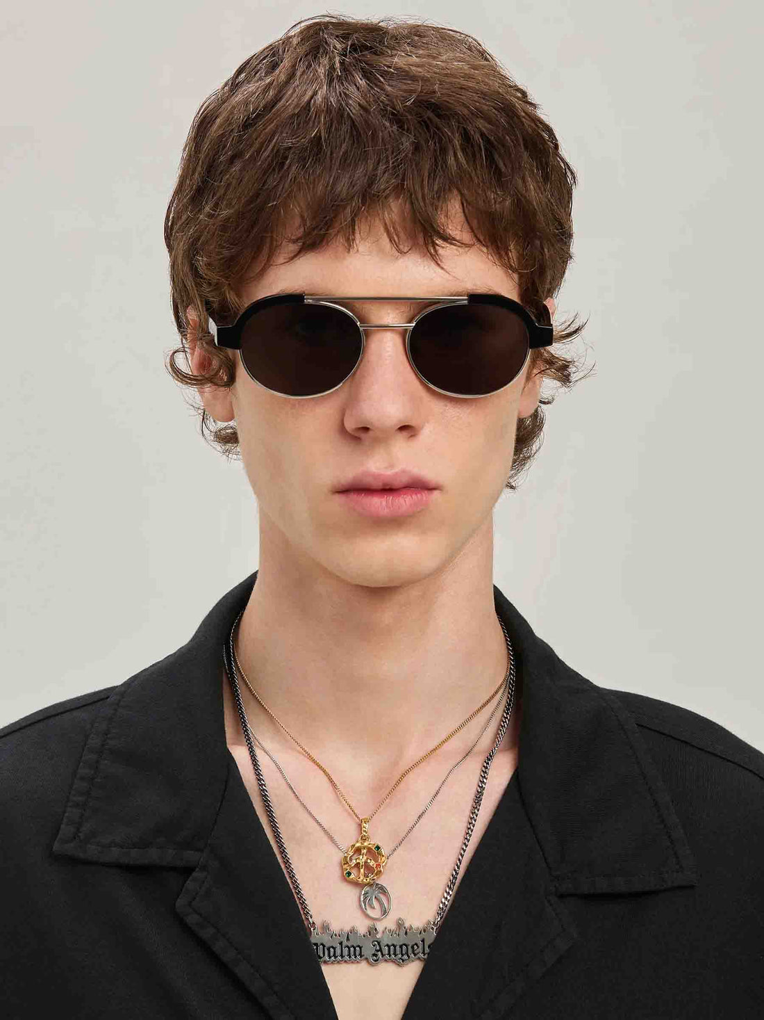 Palm Angels Hombre Barcelona Gafas Ovaladas Artesia color Negro sku 614-003179 01 - Foto 2