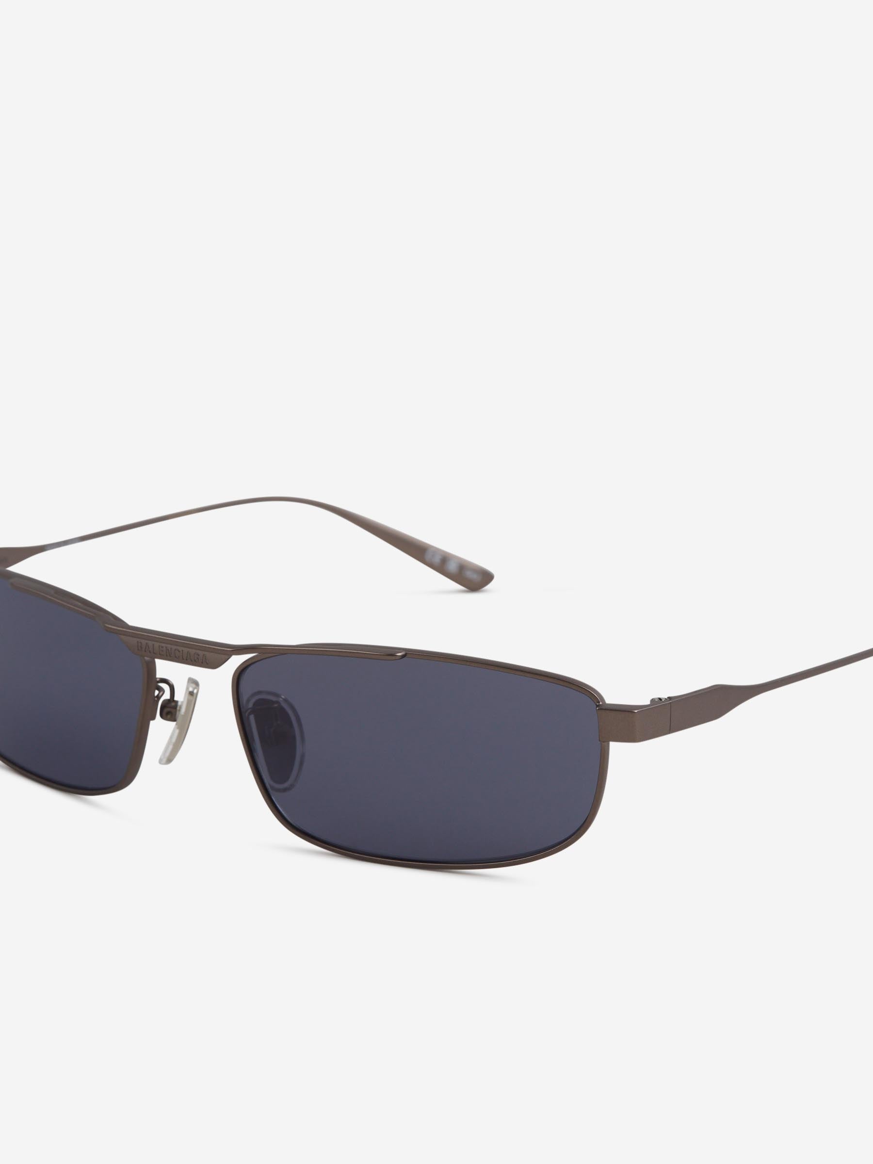 Outlet online Balenciaga Hombre Gafas de Sol Rectangulares color Gris sku 614-003220 01 - Foto 3