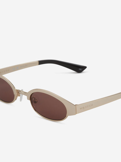 Outlet online McQueen Hombre Gafas de Sol Ovaladas color Dorado sku 614-003316 01 - Foto 3