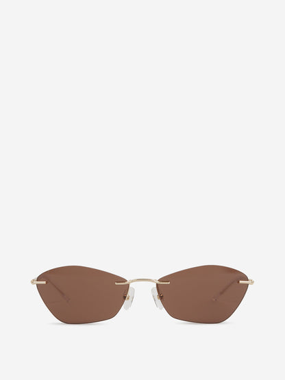 Outlet online McQueen Hombre Gafas de Sol T-Bar color Marrón sku 614-003317 05 - Foto 1