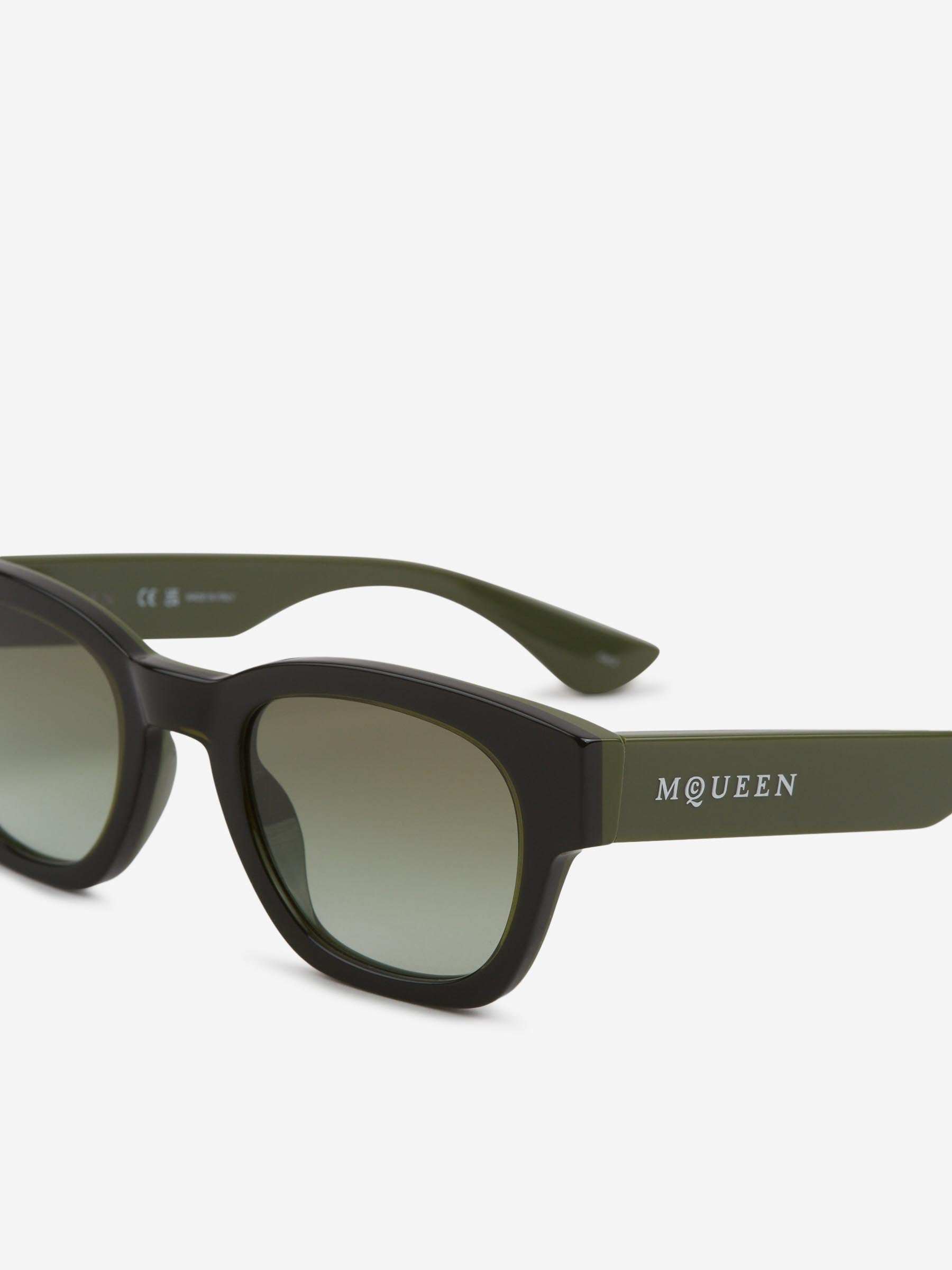 Outlet online McQueen Hombre Gafas de Sol Redondas color Verde sku 614-003319 03 - Foto 3