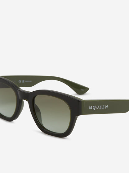 Outlet online McQueen Hombre Gafas de Sol Redondas color Verde sku 614-003319 03 - Foto 3