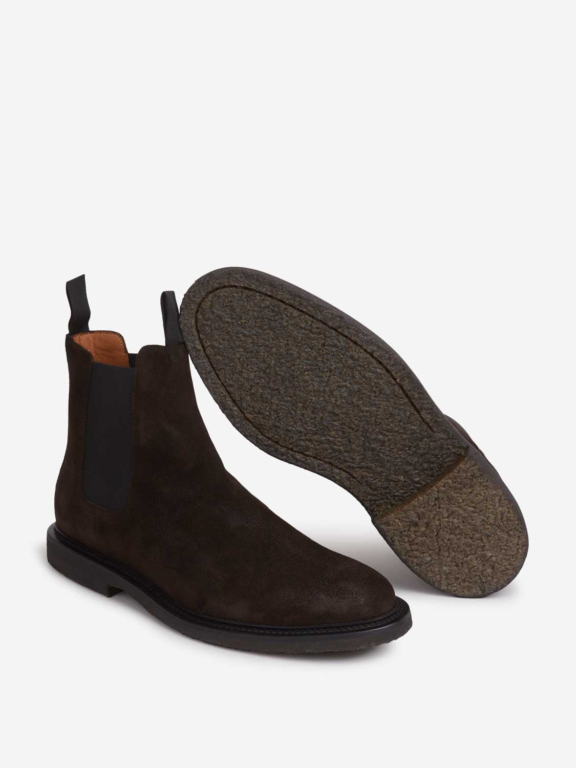 Outlet online Common Projects Hombre Botines Chelsea Ante color Marrón Oscuro sku 615-000004 01 - Foto 4