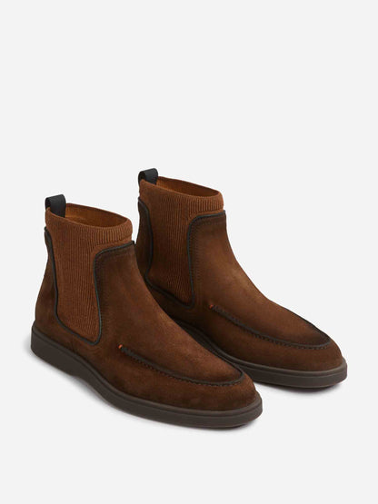 Santoni Hombre Barcelona Botas Chelsea Ante color Marrón sku 615-000008 01 - Foto 2