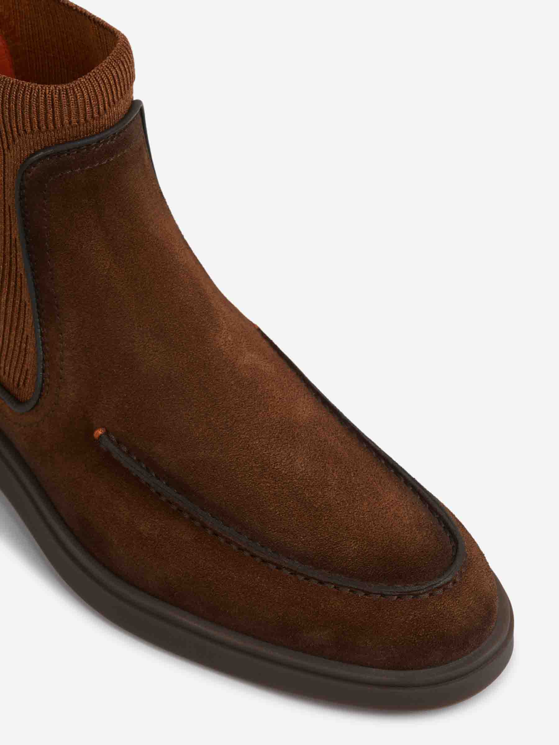 Santoni Hombre Barcelona Botas Chelsea Ante color Marrón sku 615-000008 01 - Foto 5