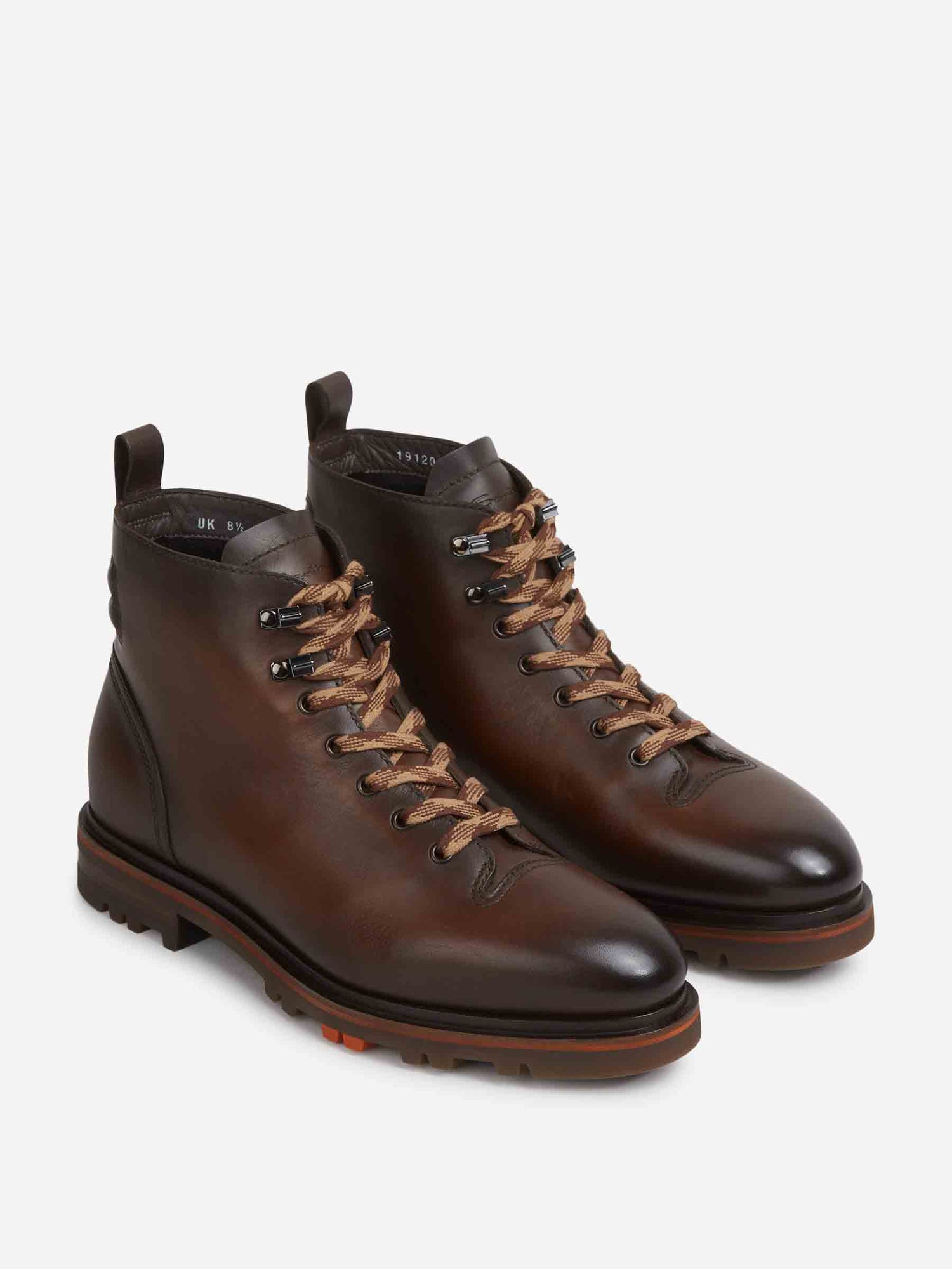 Outlet online Santoni Hombre Botas Piel color Marrón Oscuro sku 615-000009 01 - Foto 2