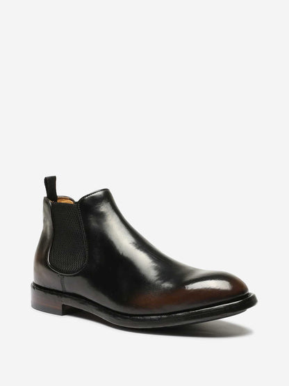 Outlet online Officine Creative Hombre Botines Chelsea Temple color Marrón Oscuro sku 615-000011 01 - Foto 2