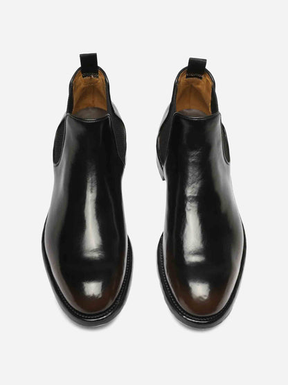 Outlet online Officine Creative Hombre Botines Chelsea Temple color Marrón Oscuro sku 615-000011 01 - Foto 3