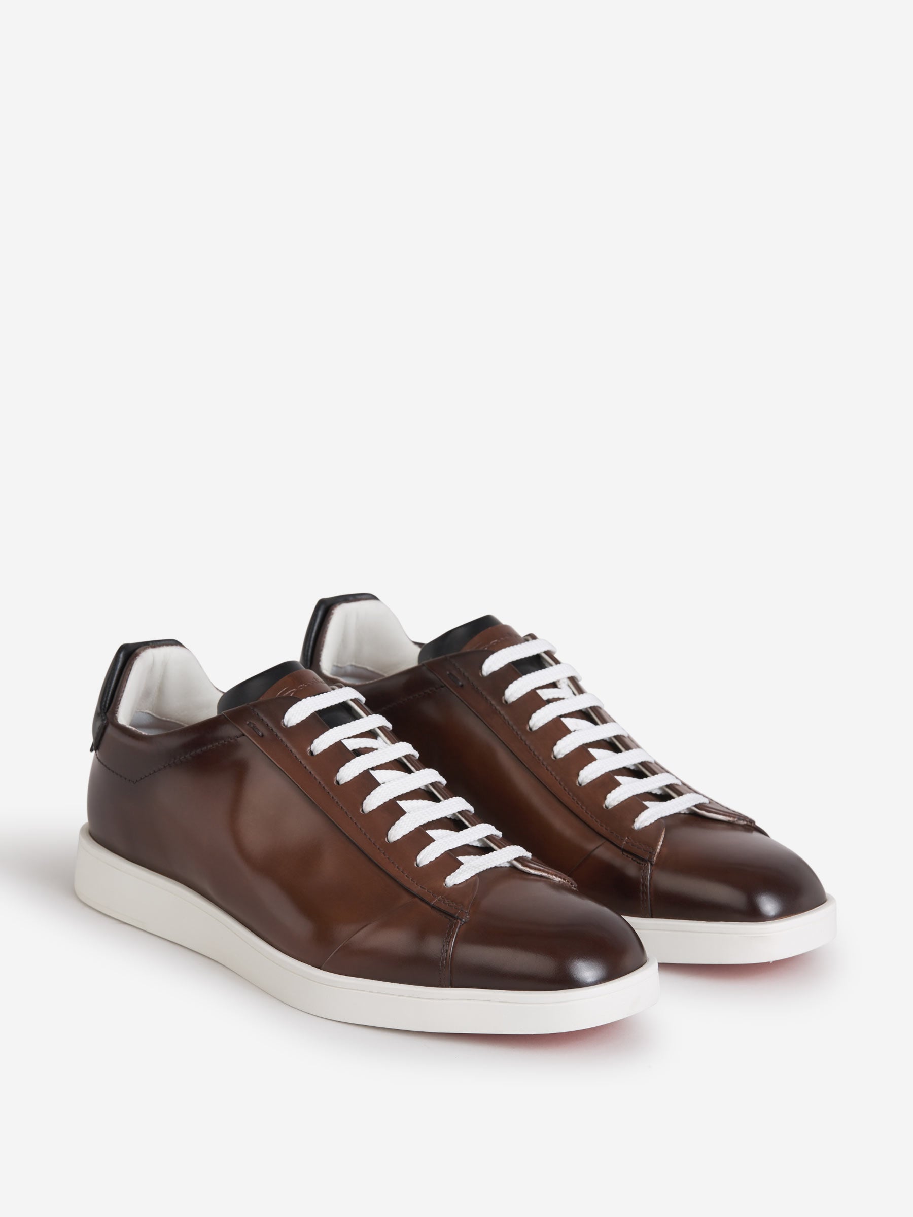 Outlet online Santoni Hombre Sneakers Piel Quercia color Marrón Oscuro sku 616-001661 01 - Foto 3