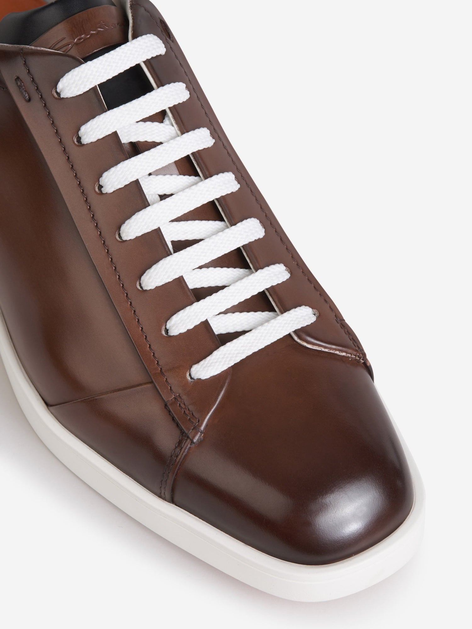 Outlet online Santoni Hombre Sneakers Piel Quercia color Marrón Oscuro sku 616-001661 01 - Foto 1