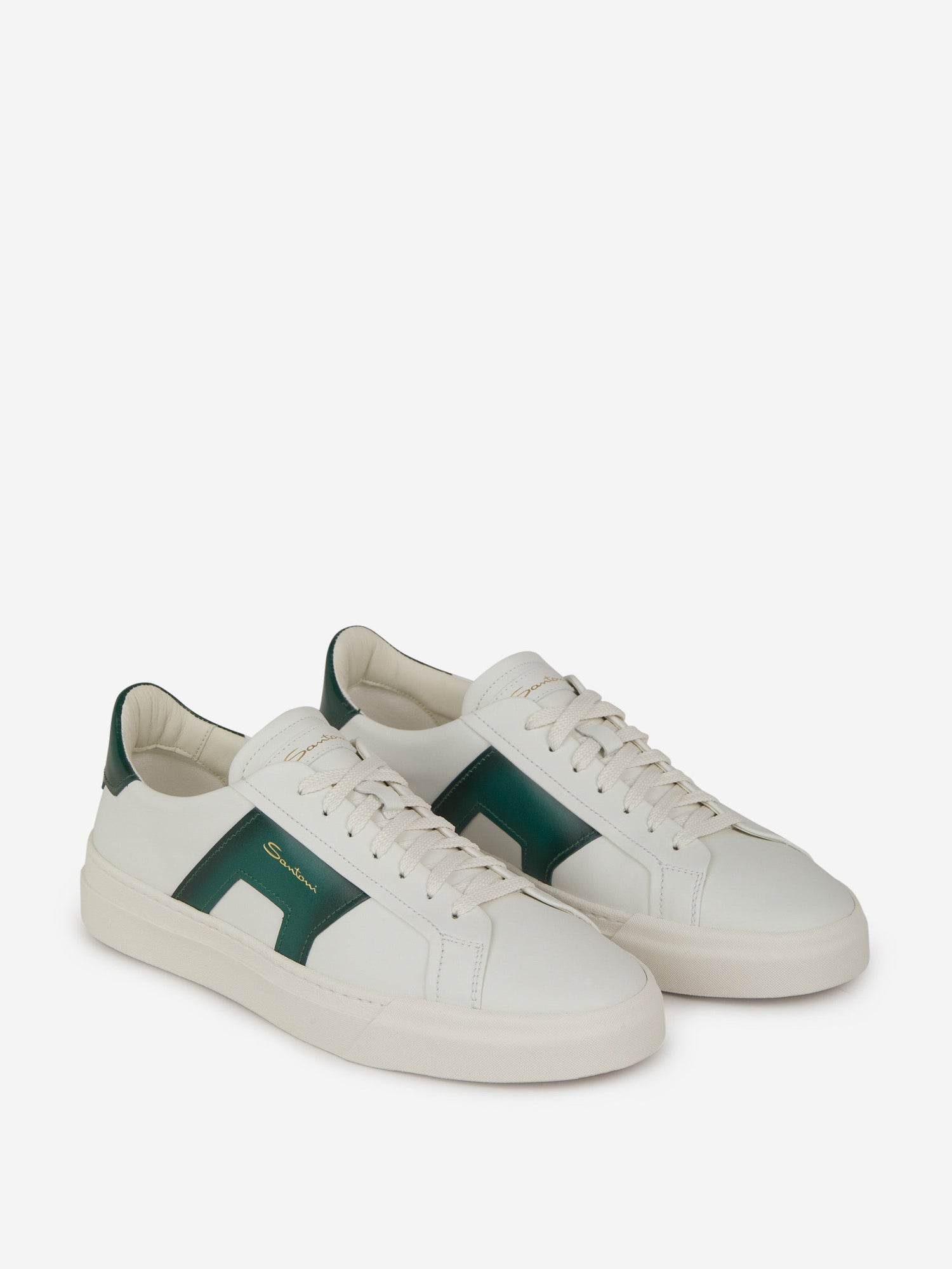 Outlet online Santoni Hombre Sneakers Double Buckle color Blanco sku 616-002191 03 - Foto 2