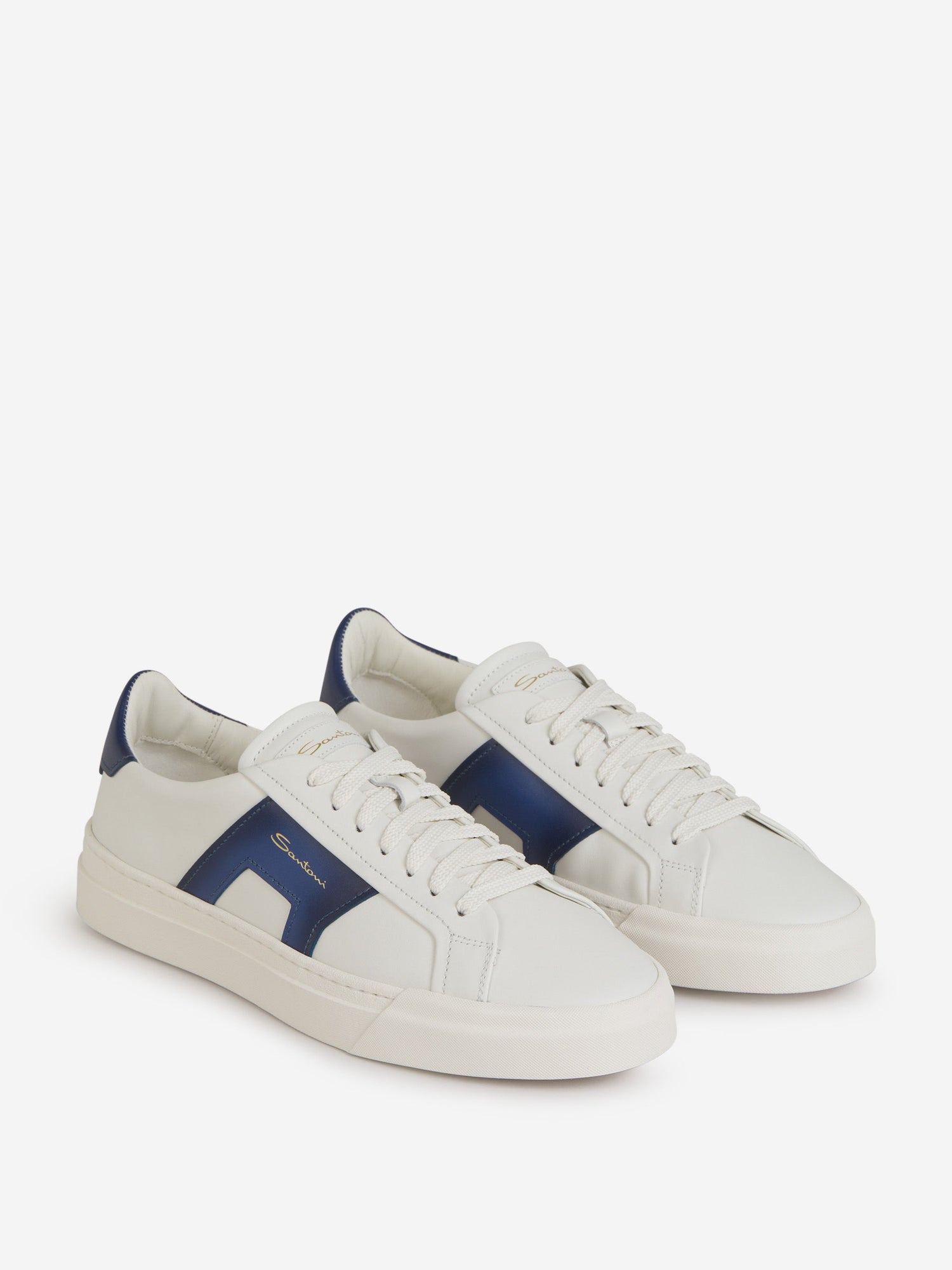 Outlet online Santoni Hombre Sneakers Double Buckle color Blanco sku 616-002191 03 - Foto 5