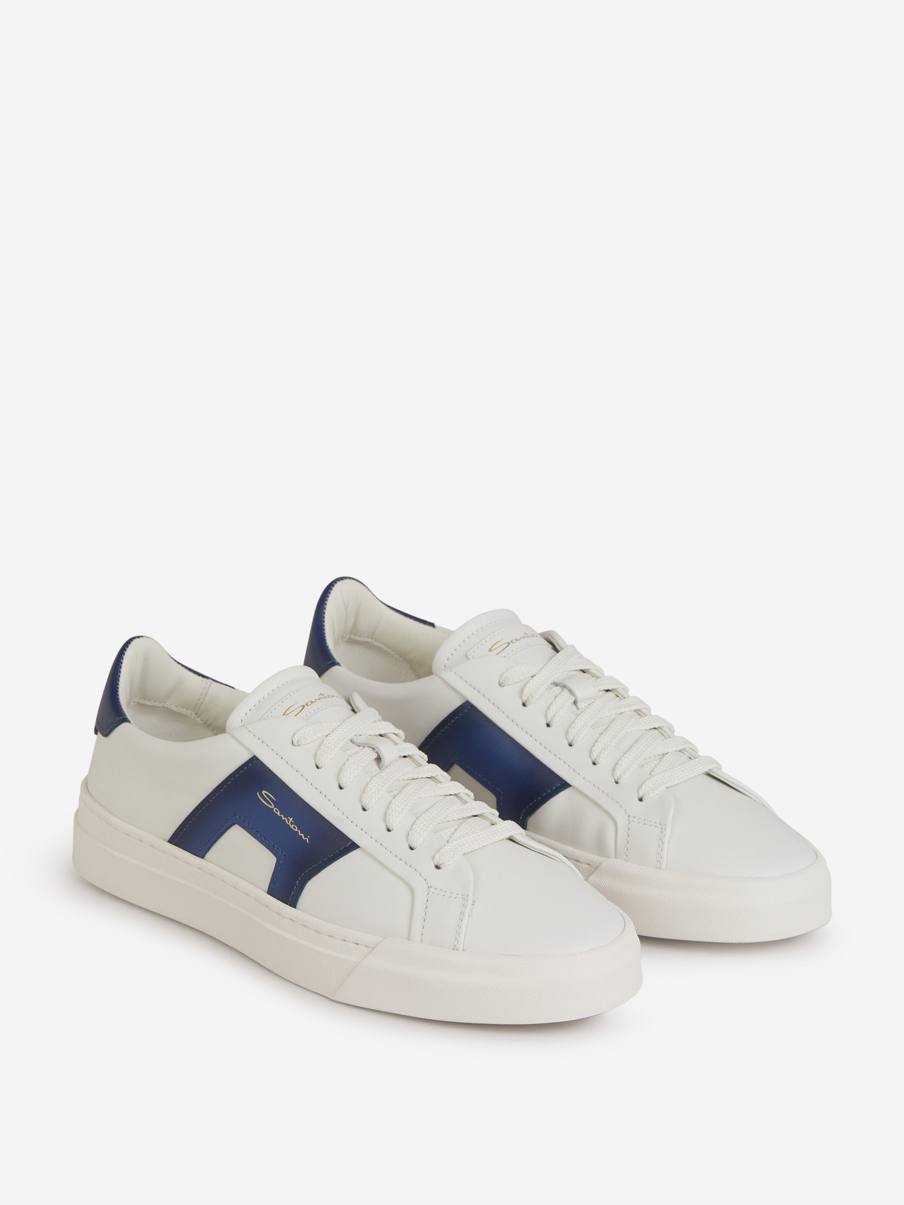 Outlet online Santoni Hombre Sneakers Double Buckle color Blanco sku 616-002191 03 - Foto 5