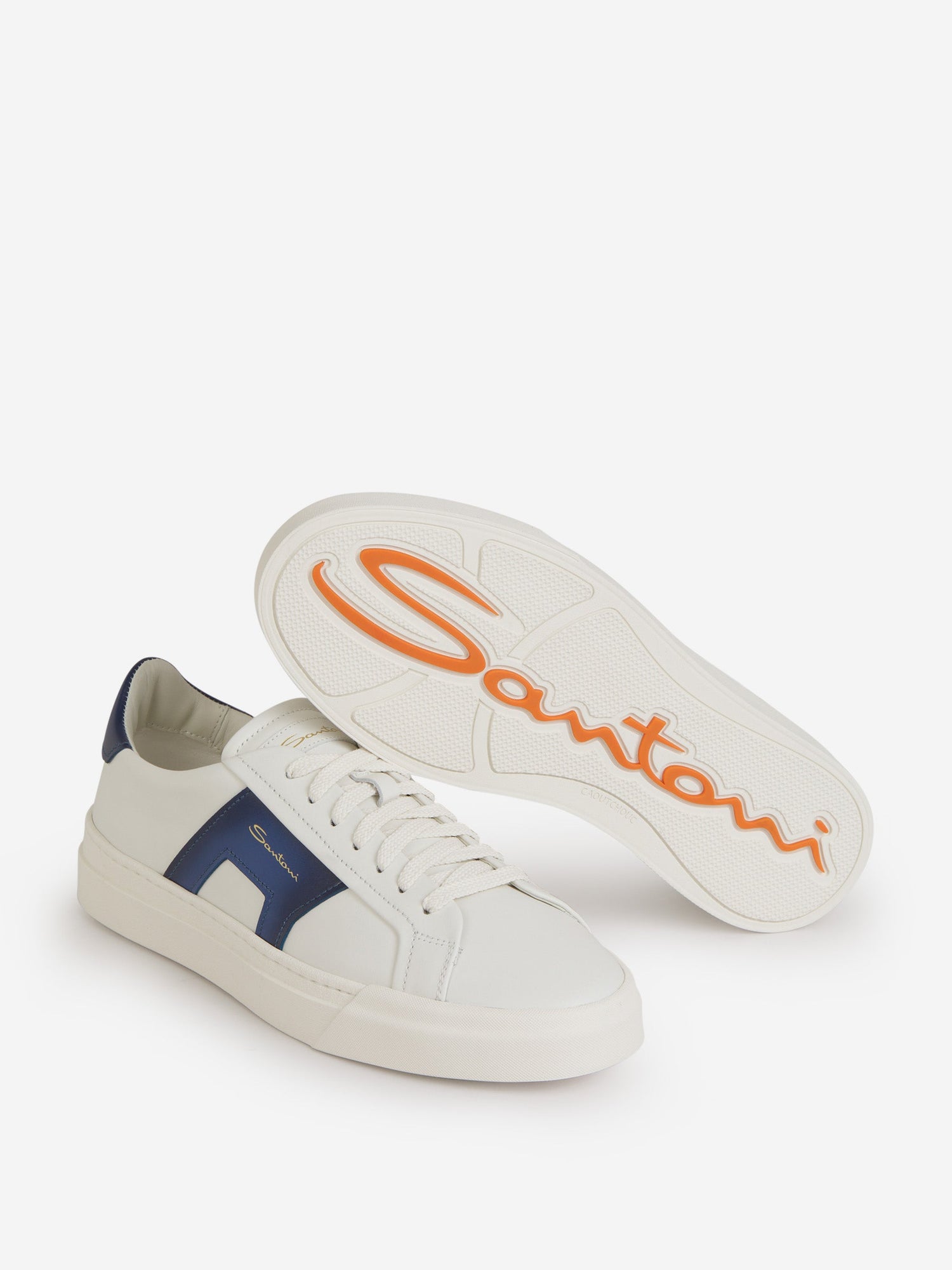 Outlet online Santoni Hombre Sneakers Double Buckle color Blanco sku 616-002191 03 - Foto 8