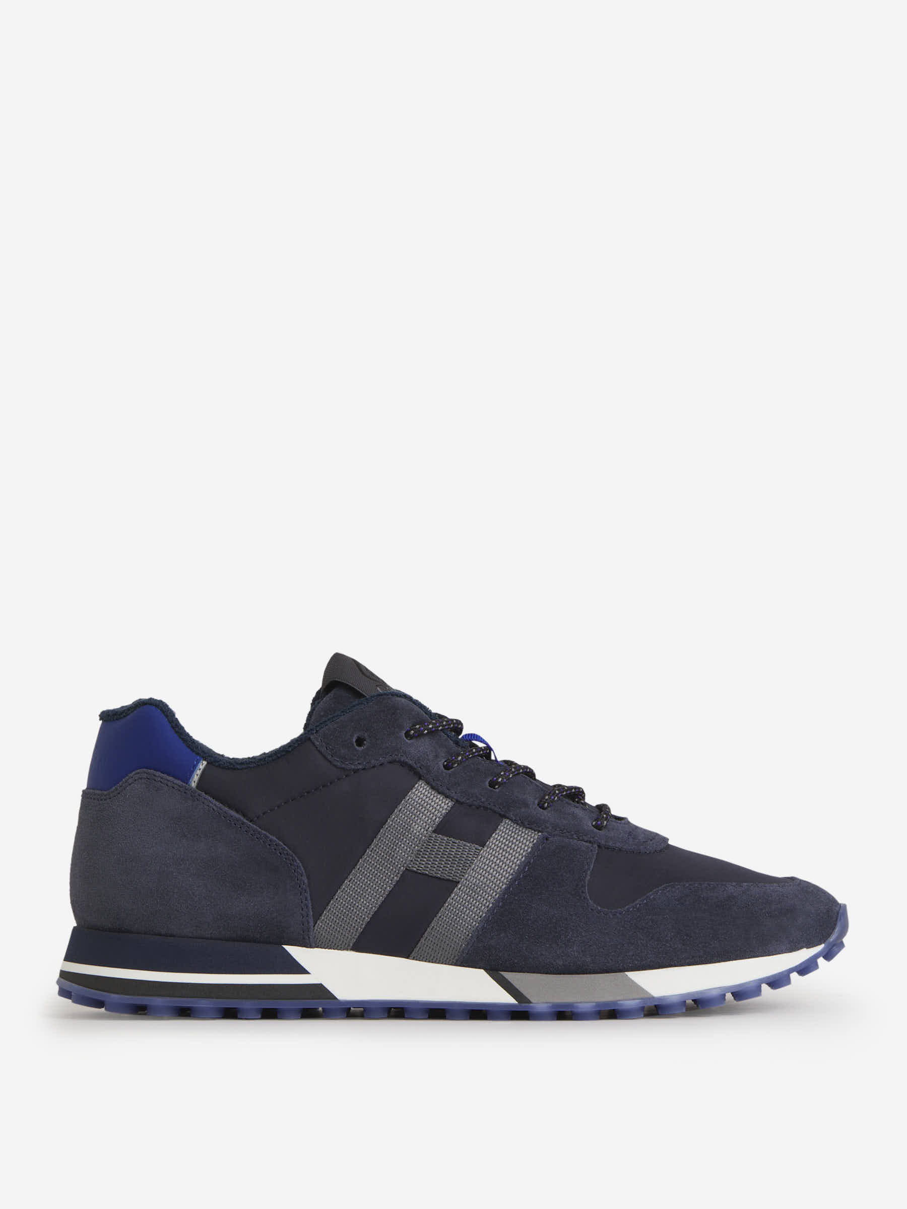 Outlet online Hogan Hombre Sneakers Piel Ante color Azul Noche sku 616-002694 01 - Foto 1