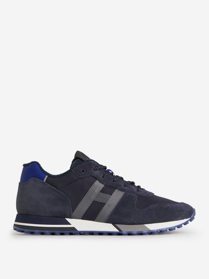 Outlet online Hogan Hombre Sneakers Piel Ante color Azul Noche sku 616-002694 01 - Foto 1