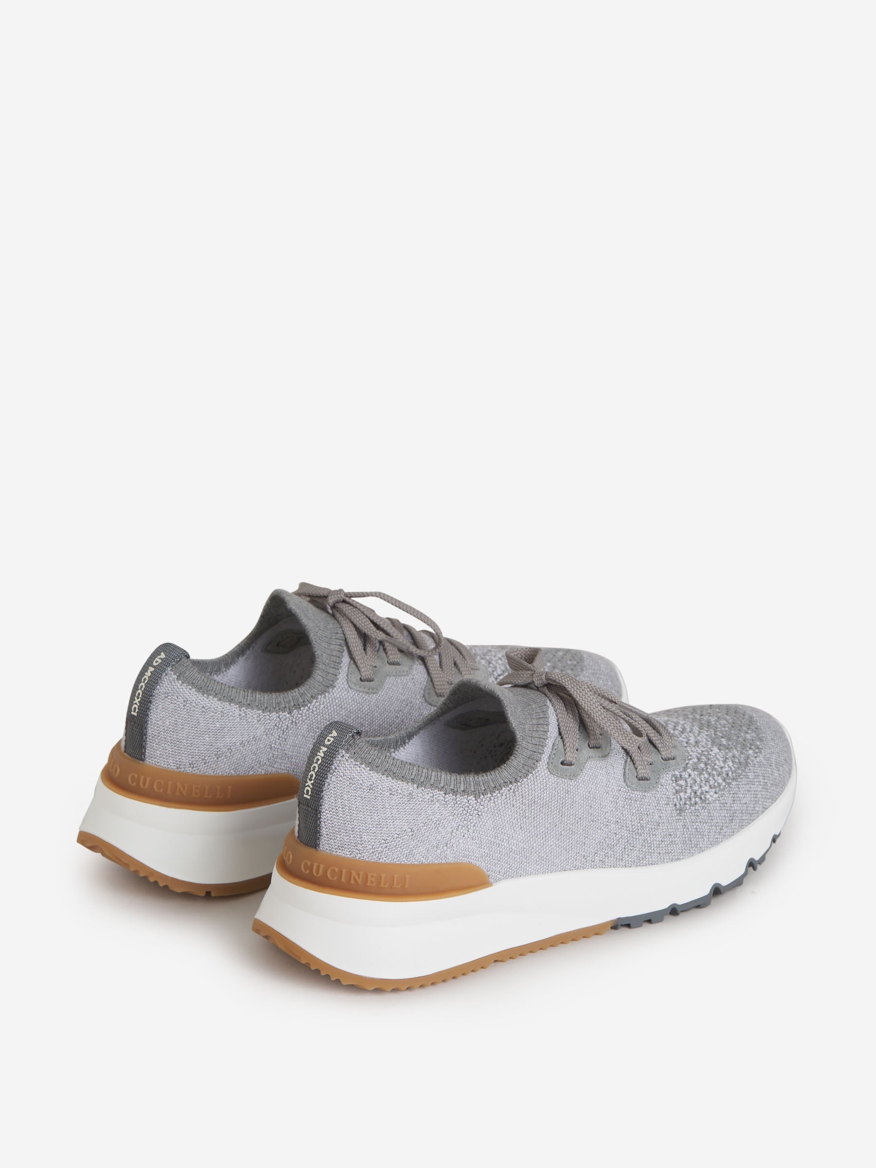 Brunello Cucinelli Sneakers Running Punto color Gris Claro sku 616-002323 02 - Foto 3