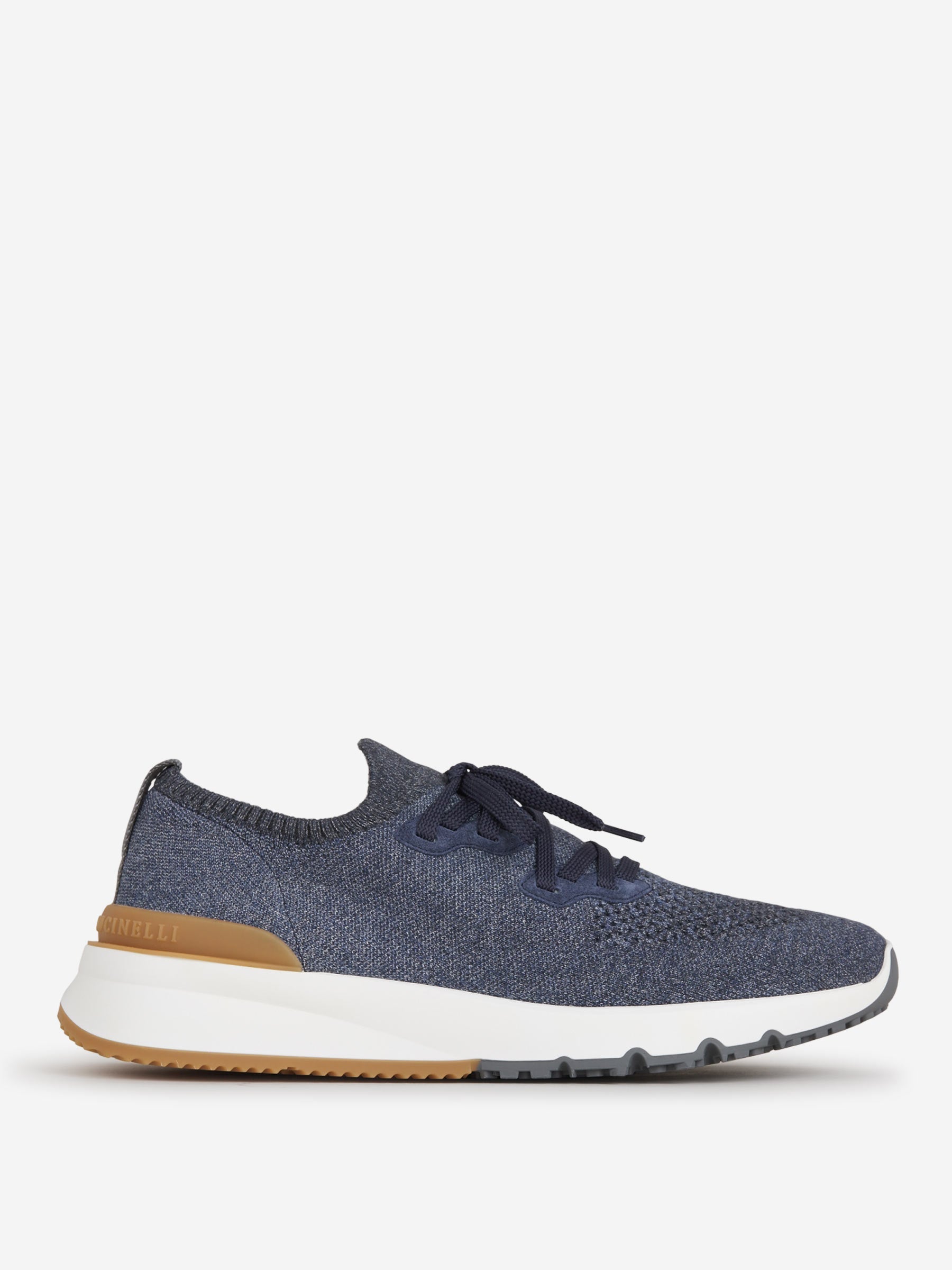 Outlet online Brunello Cucinelli Hombre Sneakers Running Lana color Azul Denim sku 616-002323 02 - Foto 6