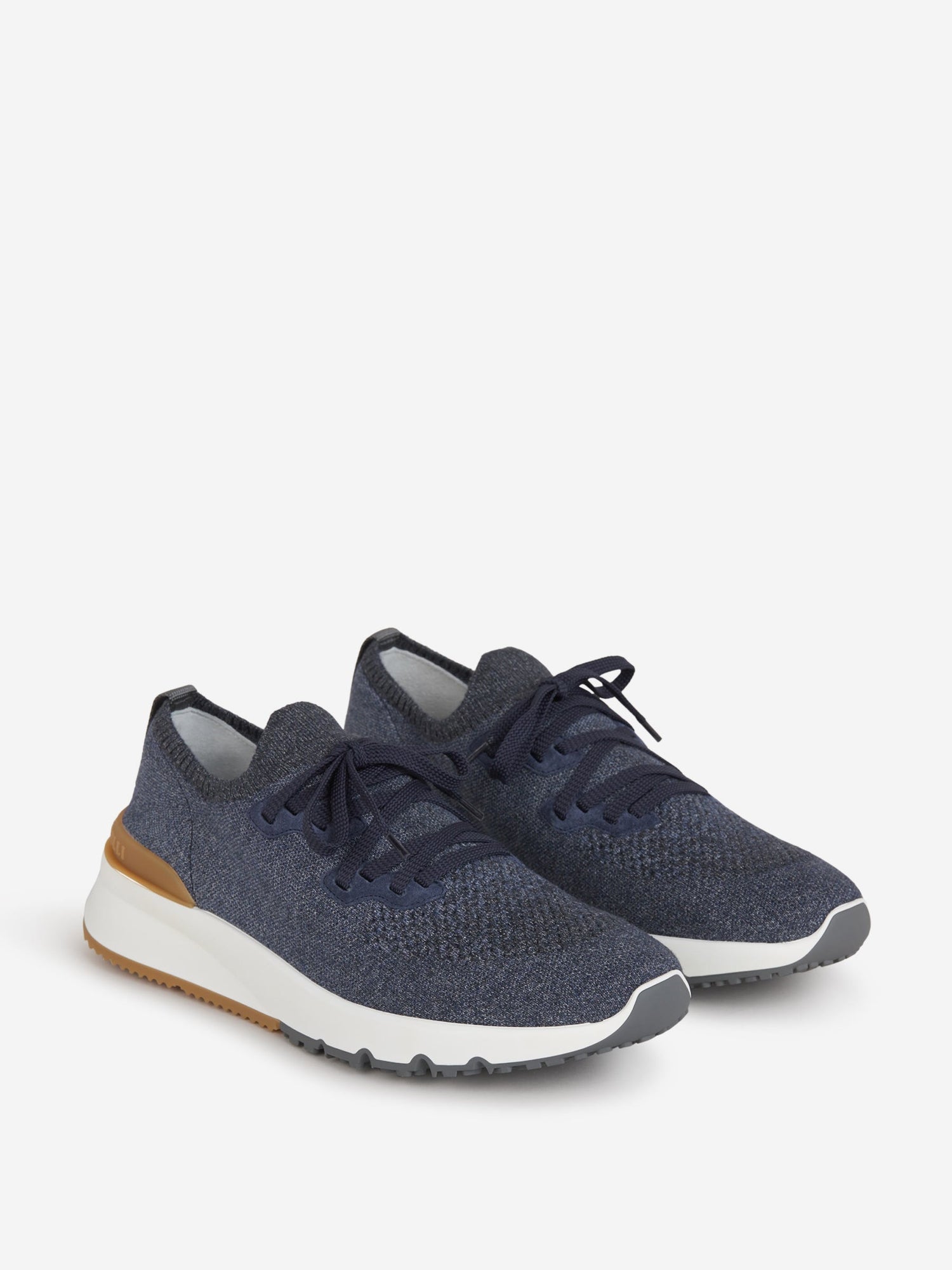 Outlet online Brunello Cucinelli Hombre Sneakers Running Lana color Azul Denim sku 616-002323 02 - Foto 5