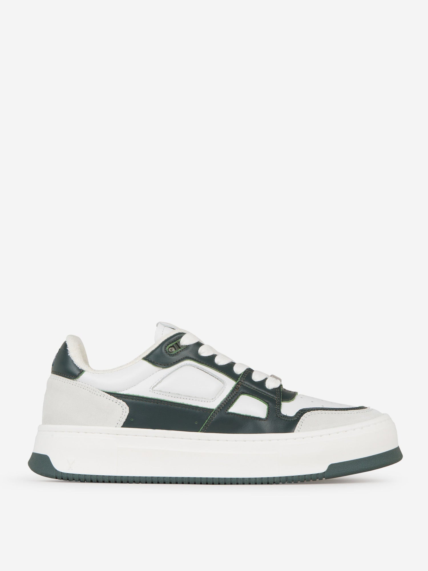 Outlet online Ami Paris Hombre Sneakers Piel Logo color Verde Oscuro sku 616-002423 02 - Foto 6