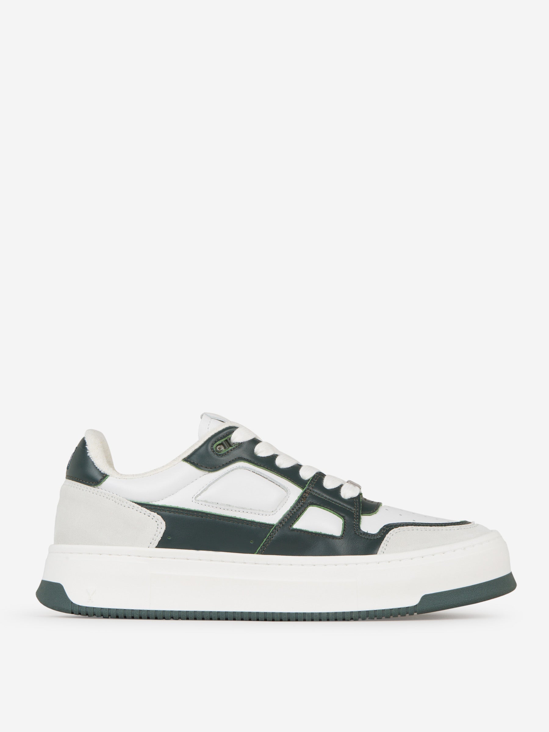 Outlet online Ami Paris Hombre Sneakers Piel Logo color Verde Oscuro sku 616-002423 02 - Foto 6