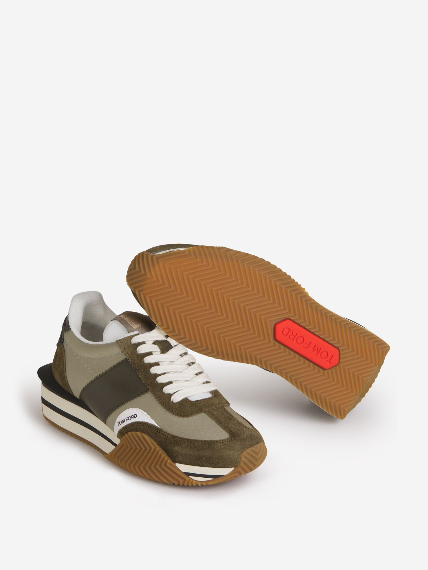 Outlet online Tom Ford Hombre Sneakers James color Verde Militar sku 616-002428 01 - Foto 4