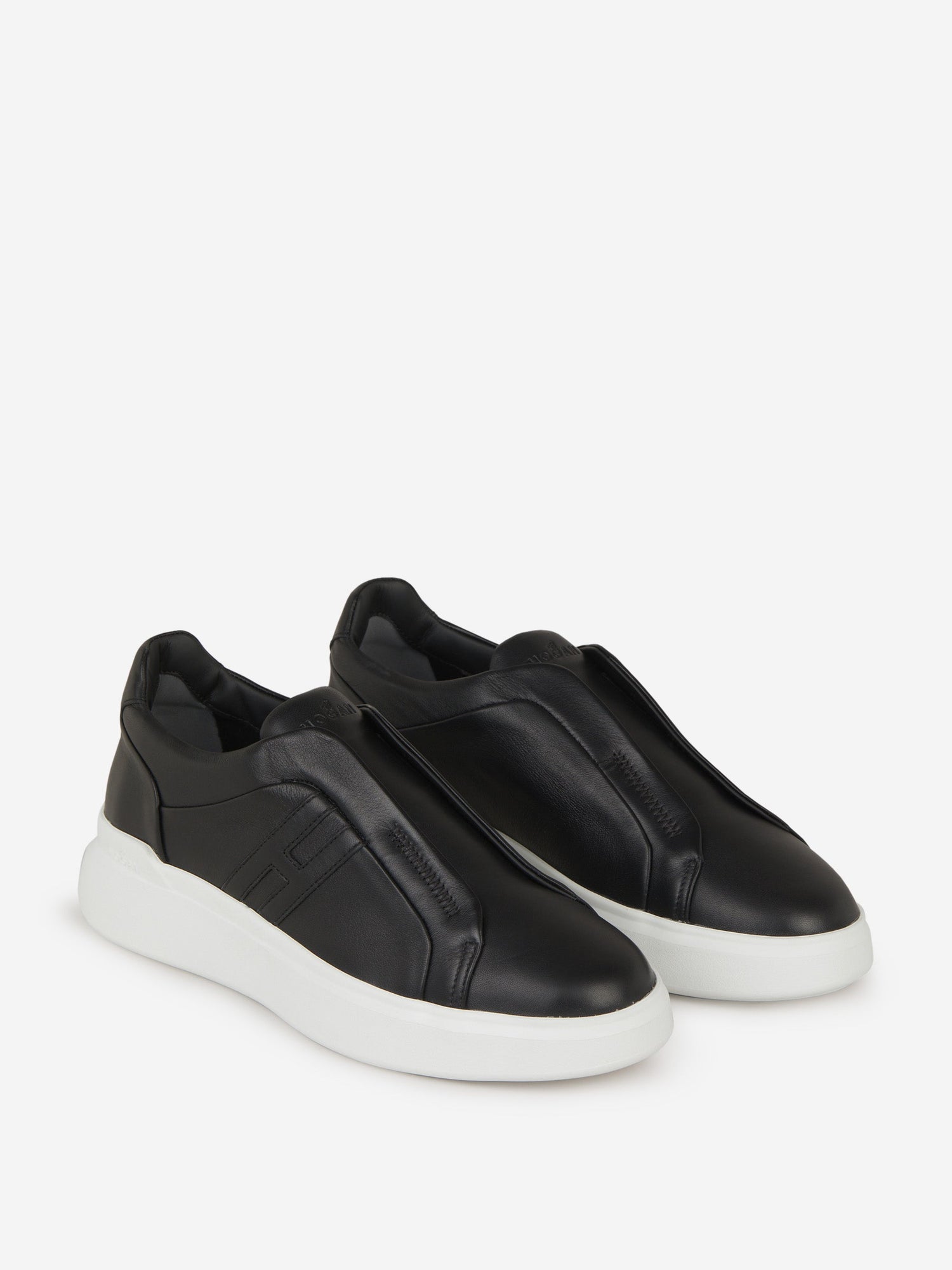 Outlet online Hogan Hombre Sneakers Paneles Piel color Negro sku 616-002438 01 - Foto 2