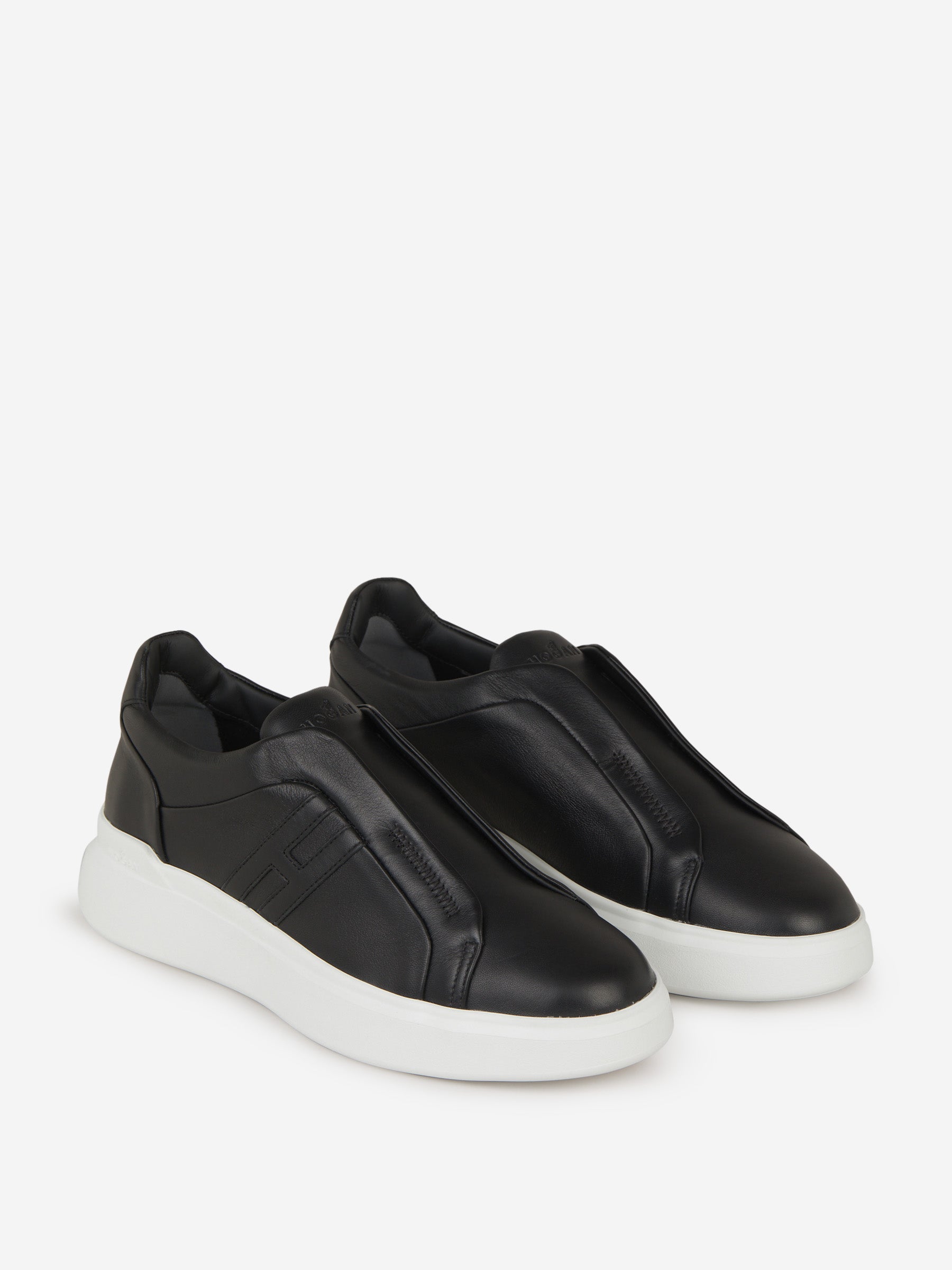 Outlet online Hogan Hombre Sneakers Paneles Piel color Negro sku 616-002438 01 - Foto 2