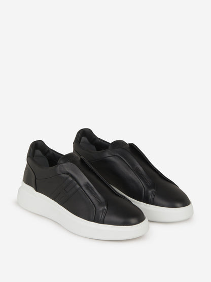 Outlet online Hogan Hombre Sneakers Paneles Piel color Negro sku 616-002438 01 - Foto 2