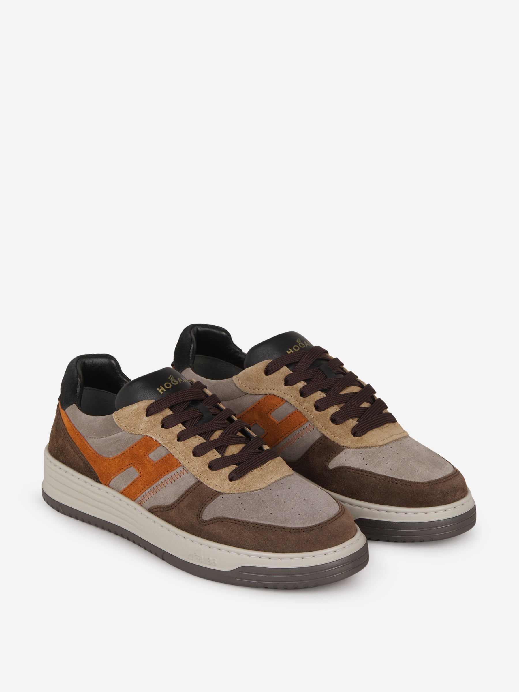 Outlet online Hogan Hombre Sneakers H630 Piel color Marron sku 616-002440 01 - Foto 2