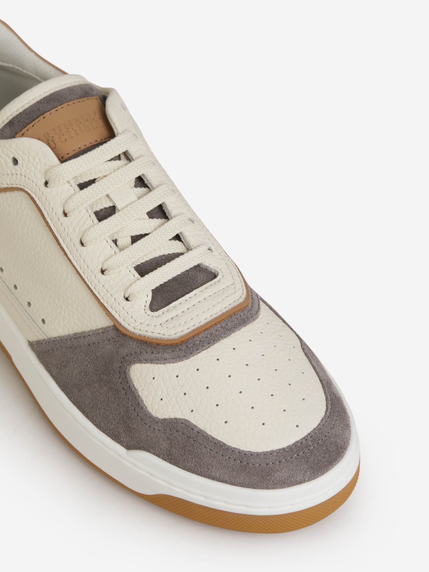 Outlet online Brunello Cucinelli Hombre Sneakers Punto Logo color Crema sku 616-002444 01 - Foto 5