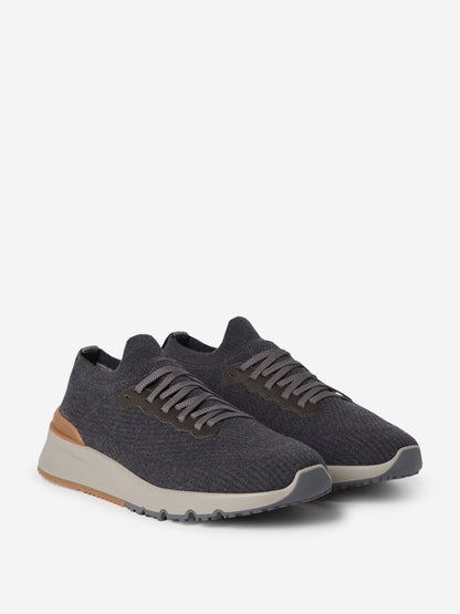Outlet online Brunello Cucinelli Hombre Sneakers Running Punto color Azul Marino sku 616-002859 01 - Foto 3