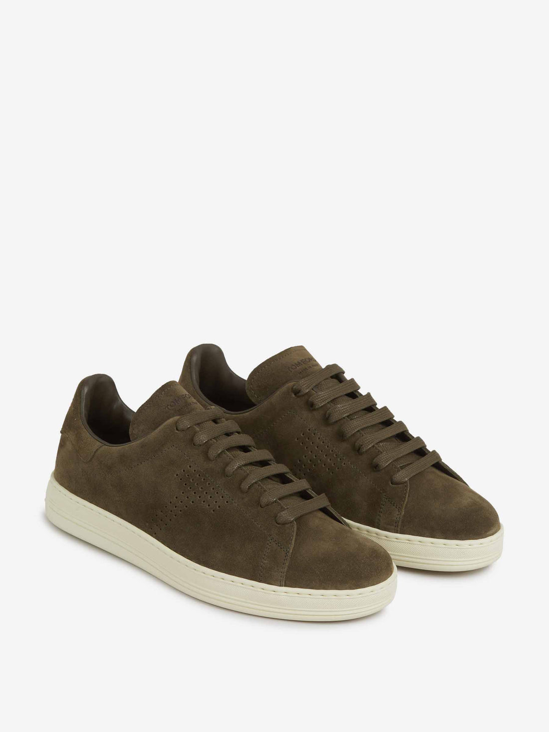 Tom Ford Hombre Barcelona Sneakers Warwick Piel color Verde Militar sku 616-002972 02 - Foto 2