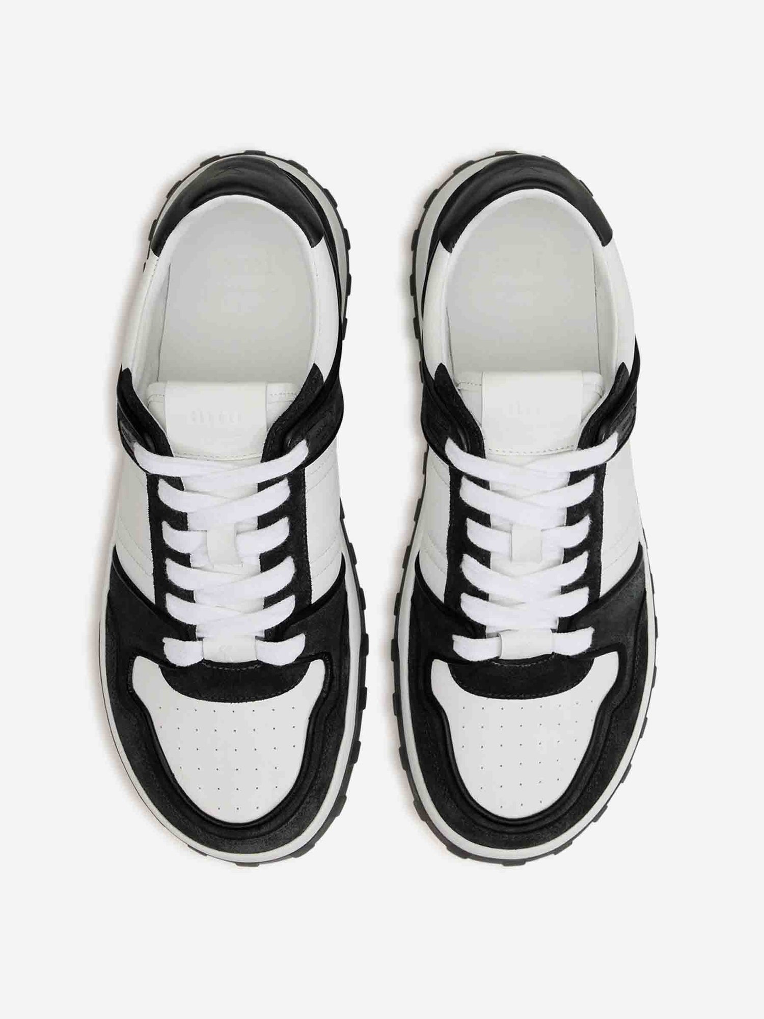 Outlet online Ami Paris Hombre Sneakers Piel Lisa color Blanco Y Negro sku 616-003006 01 - Foto 4