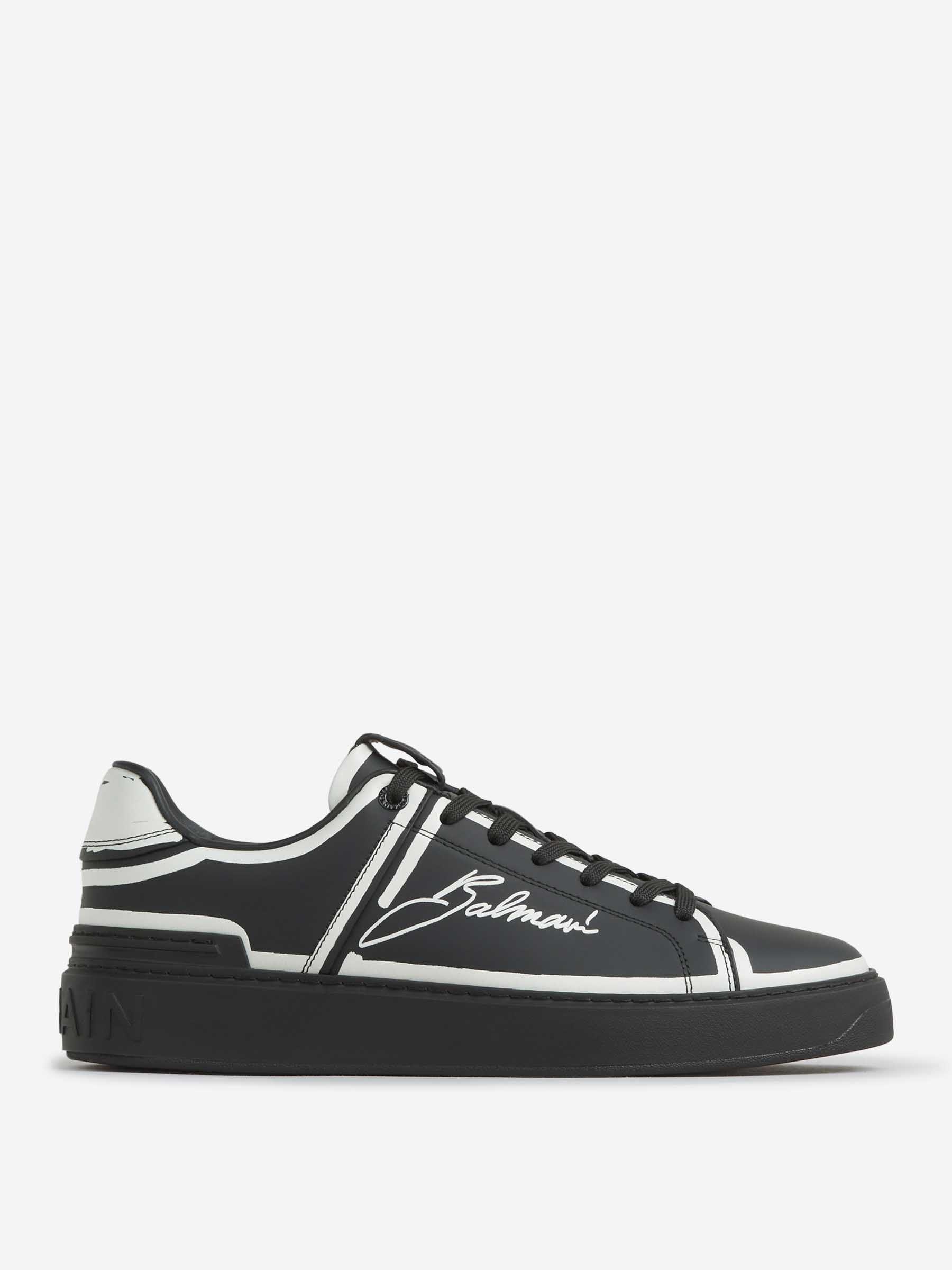 Outlet online Balmain Hombre Sneakers B-Court Piel color Negro sku 616-003029 01 - Foto 1
