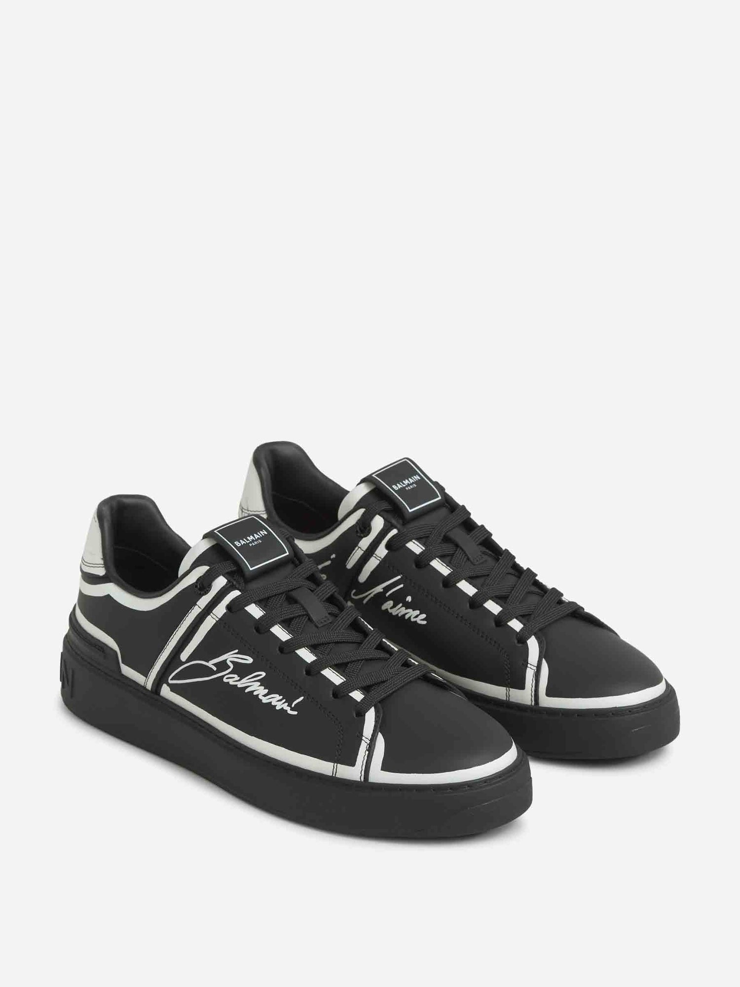 Outlet online Balmain Hombre Sneakers B-Court Piel color Negro sku 616-003029 01 - Foto 2