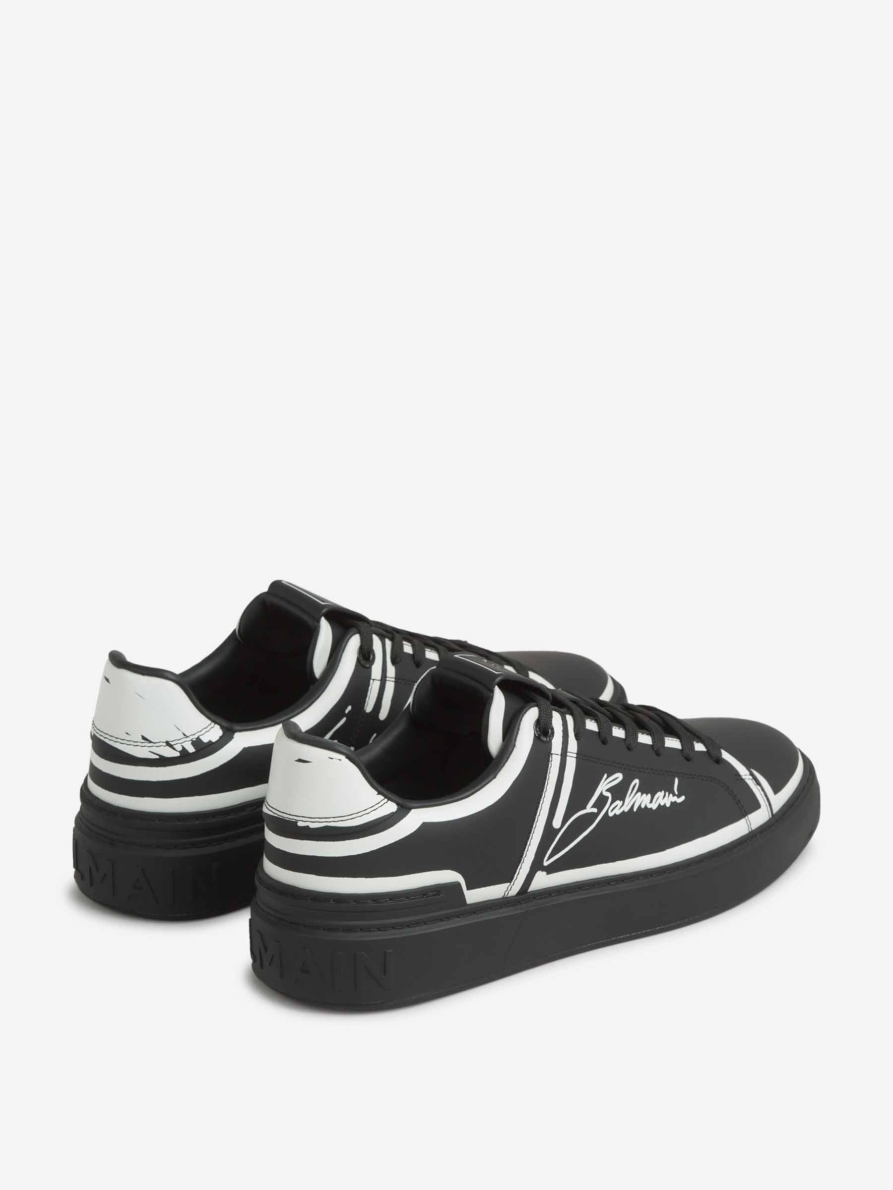 Outlet online Balmain Hombre Sneakers B-Court Piel color Negro sku 616-003029 01 - Foto 3