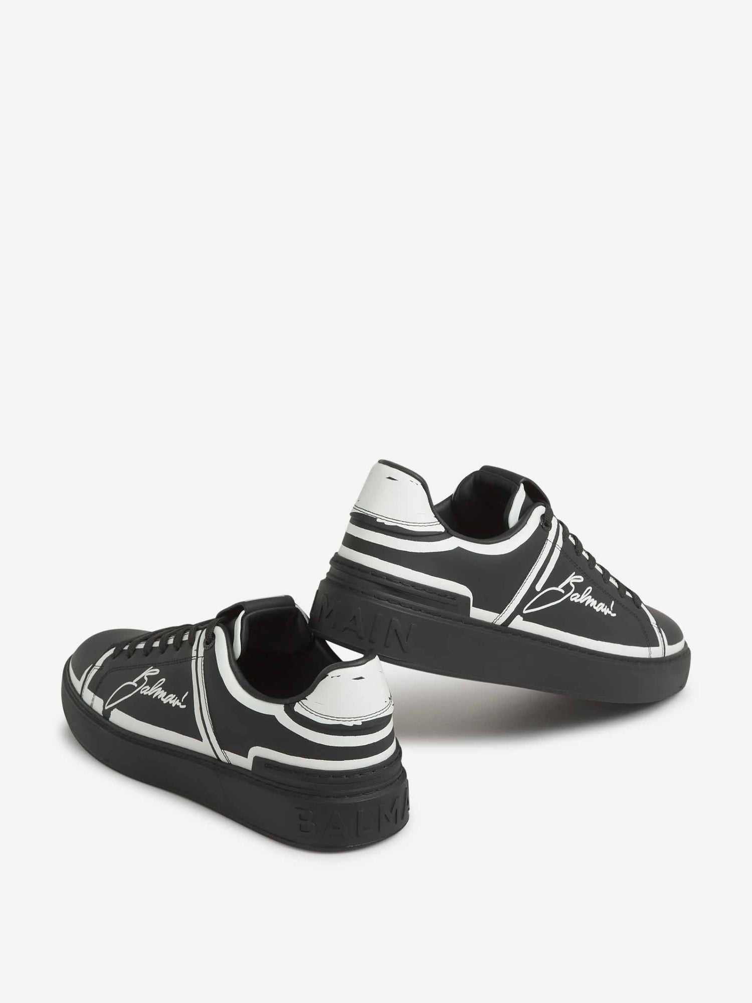 Outlet online Balmain Hombre Sneakers B-Court Piel color Negro sku 616-003029 01 - Foto 6