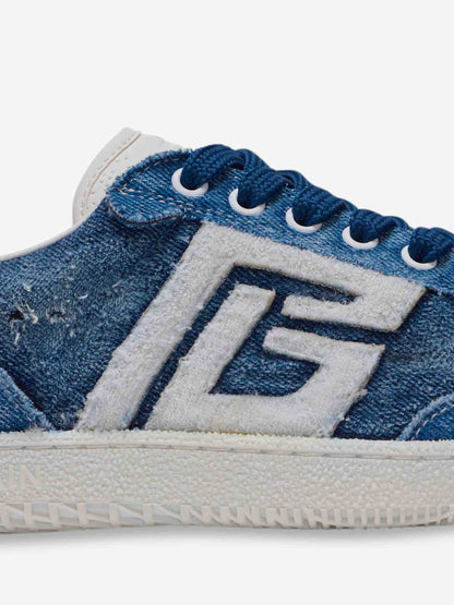 Outlet online Balmain Hombre Sneakers Swan Denim color Azul sku 616-003030 01 - Foto 7