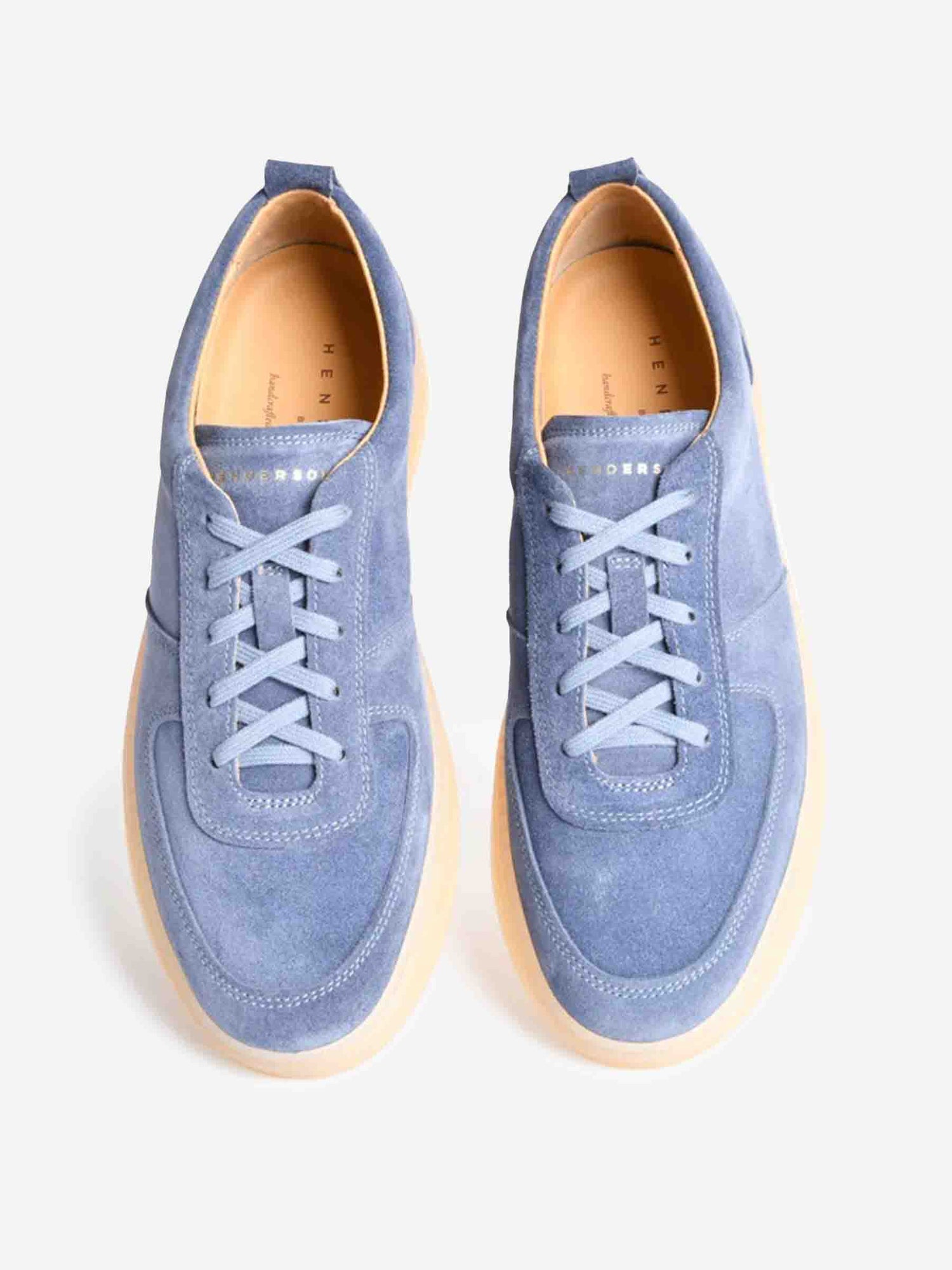 Outlet online Henderson Baracco Hombre Sneakers Ante Levante color Azul Cobalto sku 616-003070 02 - Foto 2