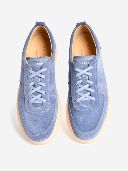 Outlet online Henderson Baracco Hombre Sneakers Ante Levante color Azul Cobalto sku 616-003070 02 - Foto 2