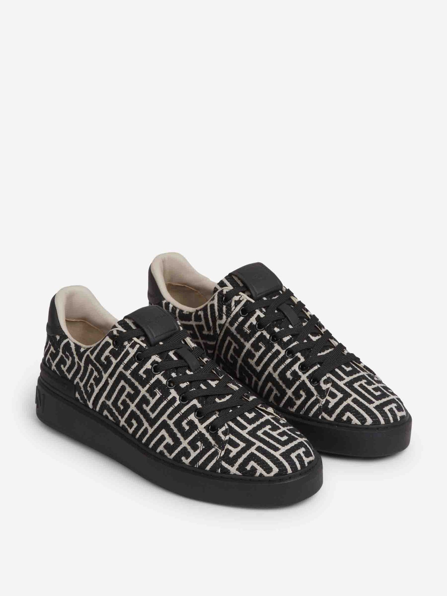 Outlet online Balmain Hombre Zapatillas B-Court Jacquard color Negro sku 616-003171 01 - Foto 2