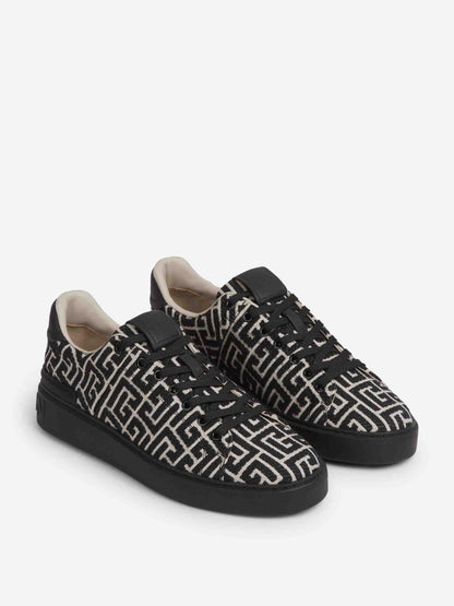 Outlet online Balmain Hombre Zapatillas B-Court Jacquard color Negro sku 616-003171 01 - Foto 2