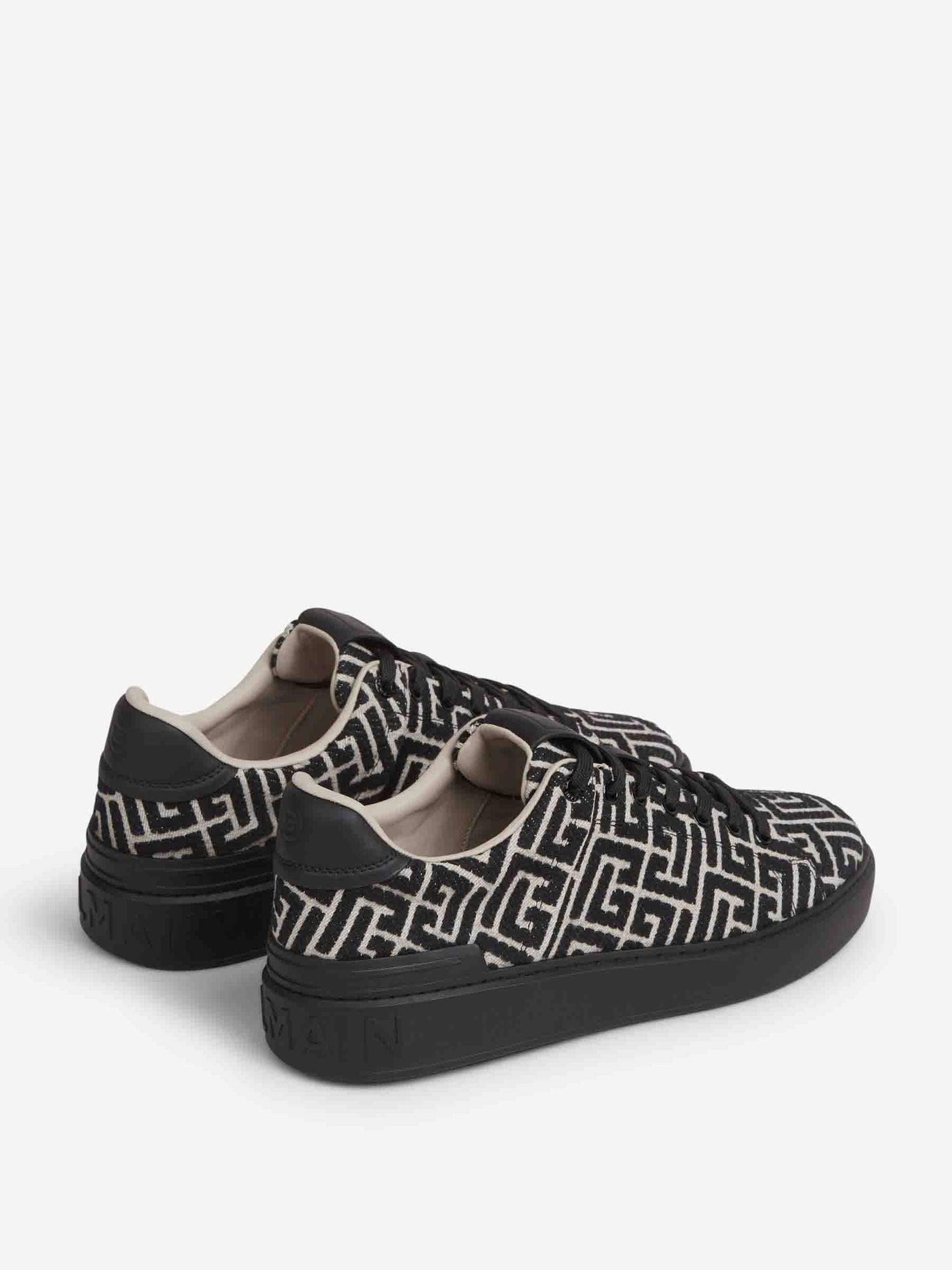 Outlet online Balmain Hombre Zapatillas B-Court Jacquard color Negro sku 616-003171 01 - Foto 3